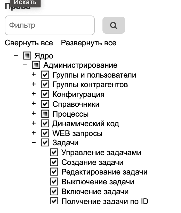 task module rights